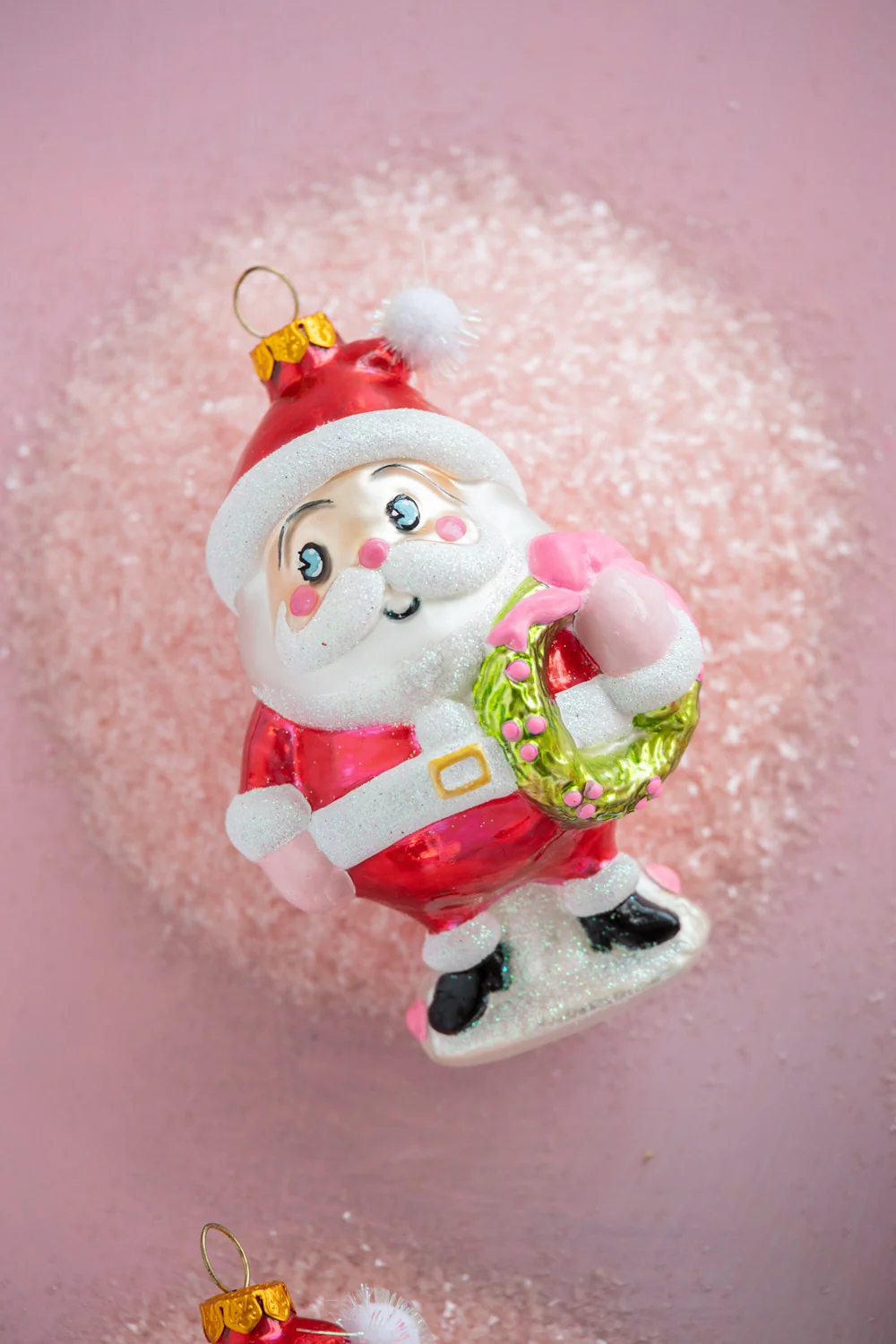 Baby Papa Noel Ornament, 4 Assorted, Glass