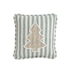 White Tree Mini Beaded Pillow