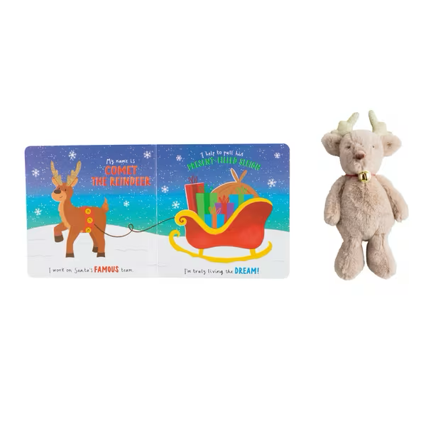 Reindeer Book With Plush
