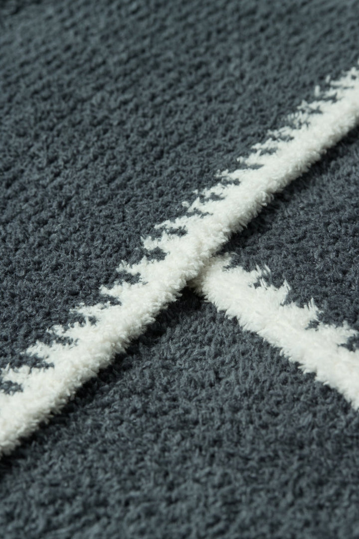 CozyChic Rib Blanket Stitch Throw