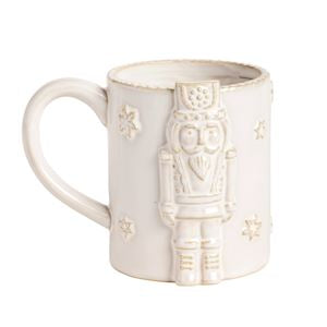 Nutcracker White Christmas Mug