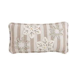 Snowflake Mini Beaded Pillow