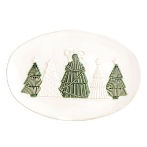 White Christmas Tree Platter