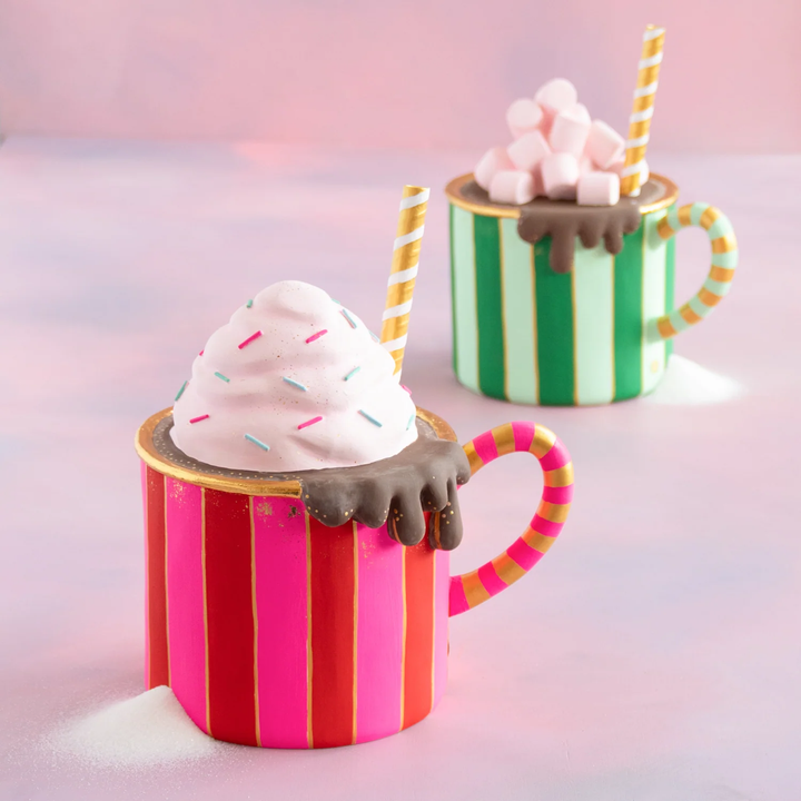 Hot Chocolate Display, 2 Assorted, Fiber Pulp, 10 in