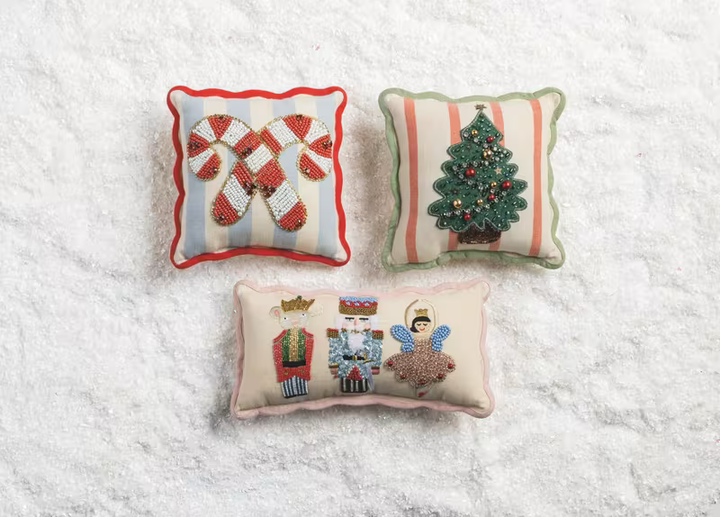 Icons Mini Nutcracker  Beaded Pillow