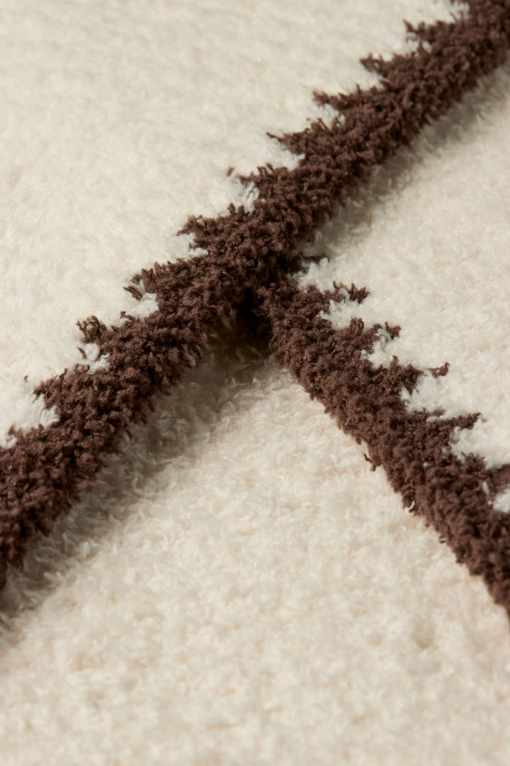 CozyChic Rib Blanket Stitch Throw