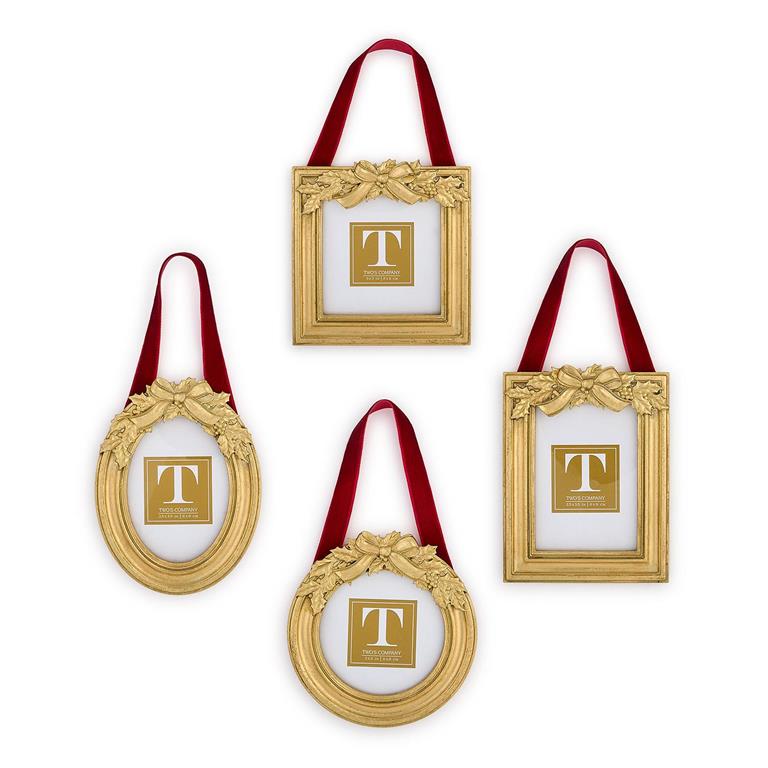 Holly Leaves Hanging Photo Frames / Ornaments