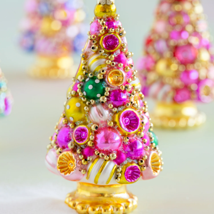 Golden Grandeur Tree Ornament, 4 Assorted, Glass