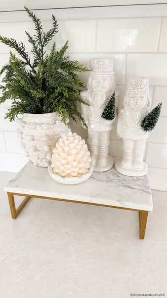 Small White Ceramic Nutcracker