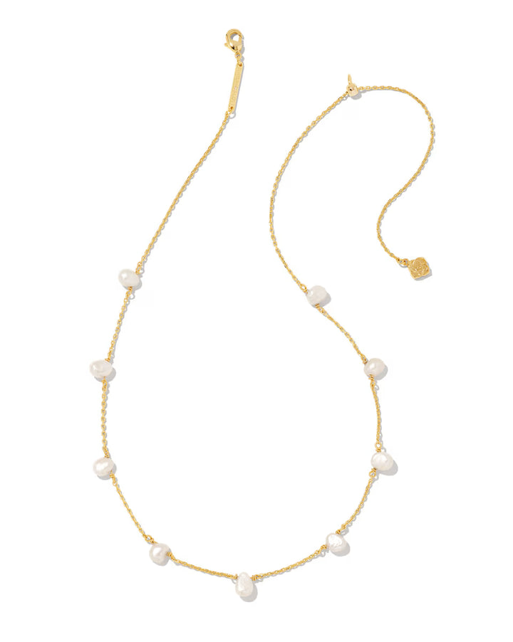 Leighton Gold Pearl Strand Necklace in Freshwater Pearls