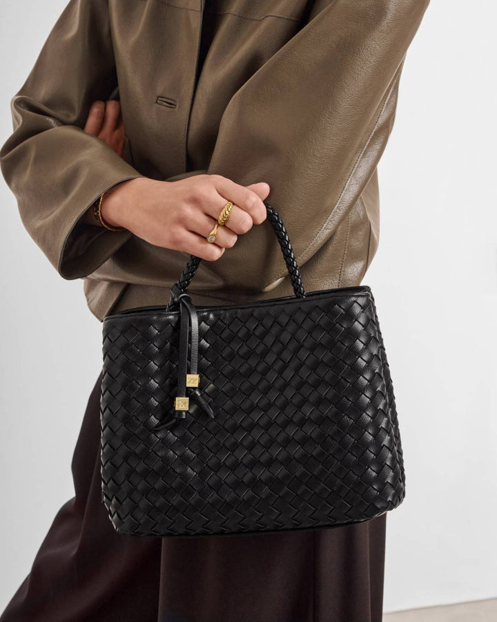 NOVA HANDWOVEN TOP HANDLE BAG