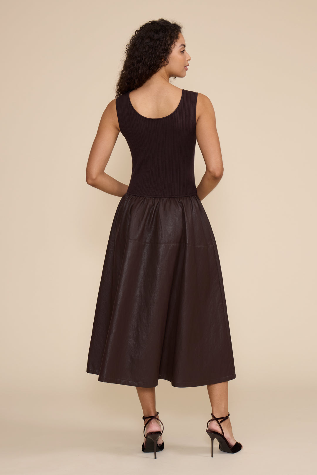 SW5811 SEPTEMBER MIXED MEDIA DRESS