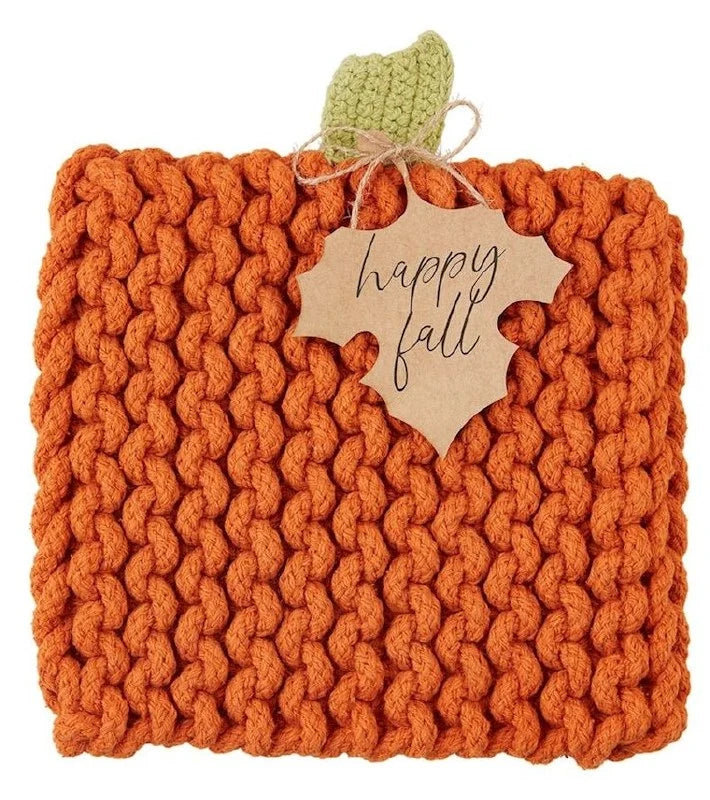 Pumpkin Knit Trivets