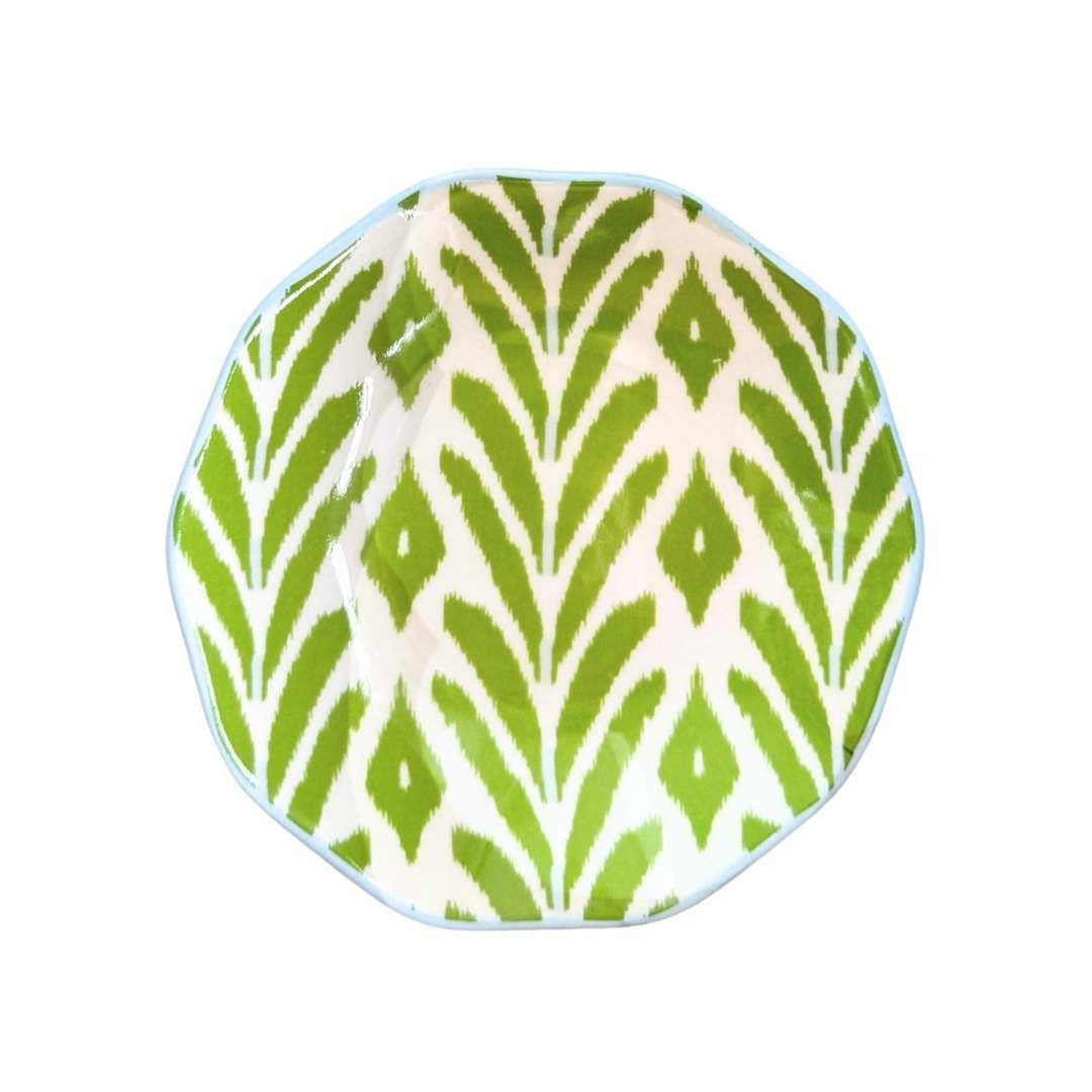 Petite Frond Green Ceramic Ring Dish