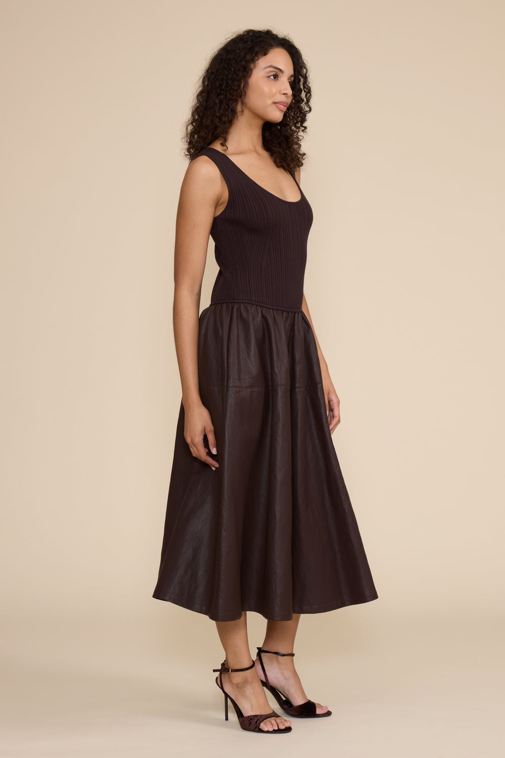 SW5811 SEPTEMBER MIXED MEDIA DRESS