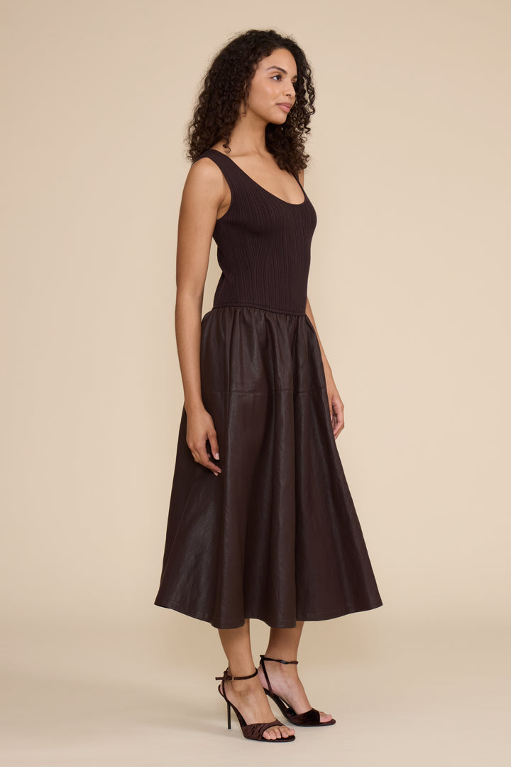 SW5811 SEPTEMBER MIXED MEDIA DRESS
