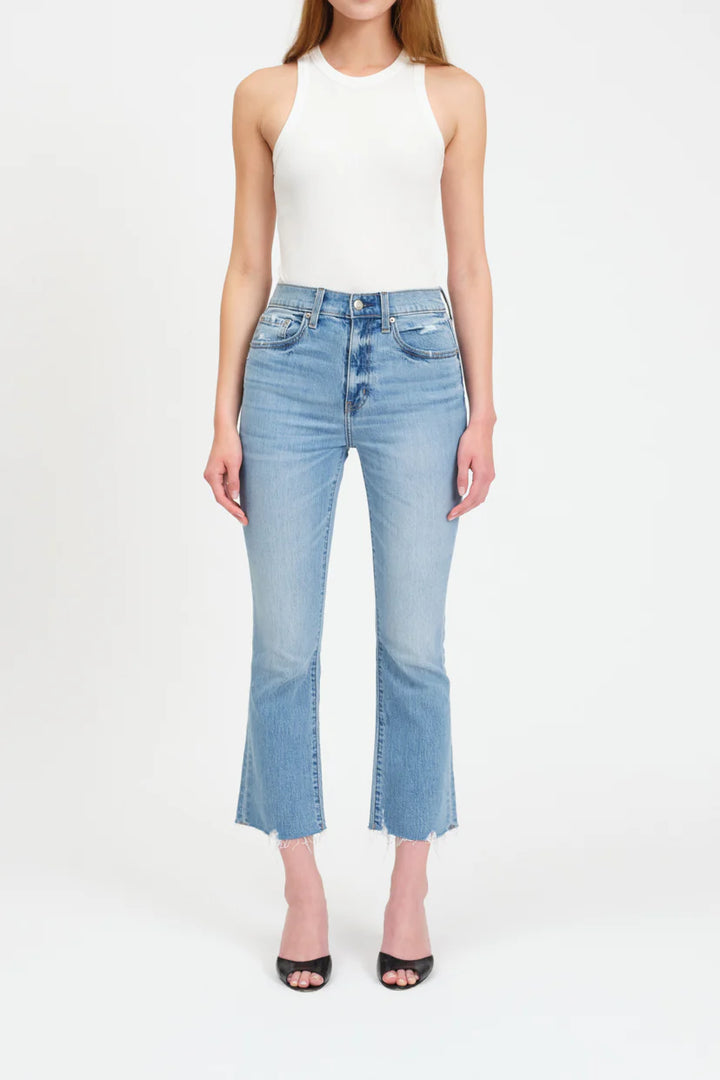 Shy Girl High Rise Crop Flare in Marina Vintage