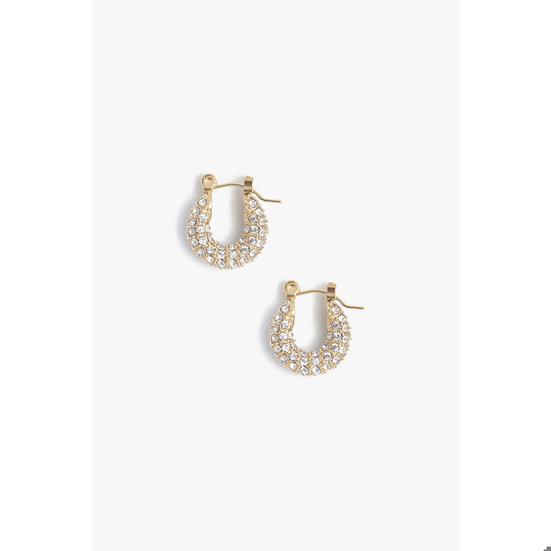 AUDREY HUGGIES - pave - GOLD