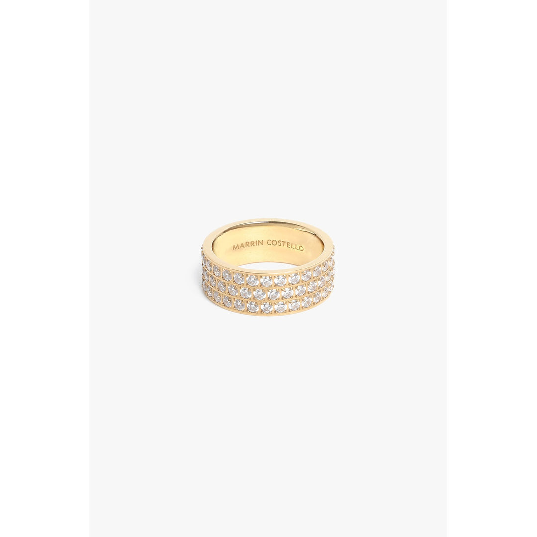 BIGGIE RING - pave - GOLD - Size 7