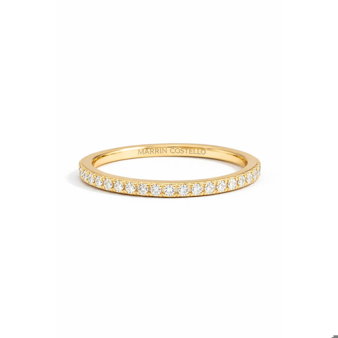 JAY RING - pave - GOLD - Size 7