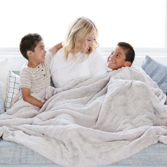 Patterned Faux Fur Throw Blankets