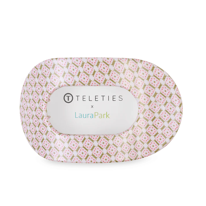 TELETIES x Laura Park Collection Pine & Pearl Flat Round Hair Clip