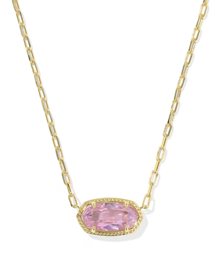 Elisa Luxe Gold Short Pendant Necklace