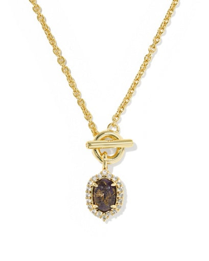 DAPHNE CRYSTAL FRAME TOGGLE NECKLACE