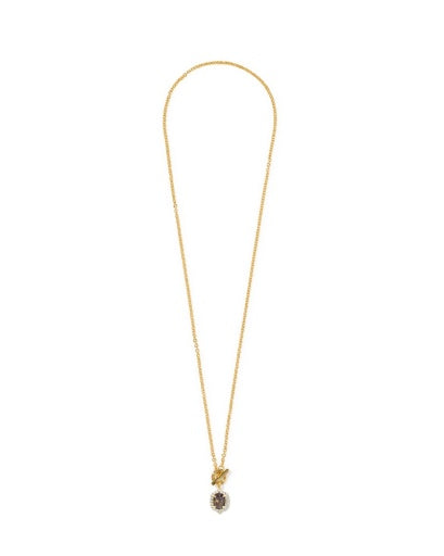 DAPHNE CRYSTAL FRAME TOGGLE NECKLACE