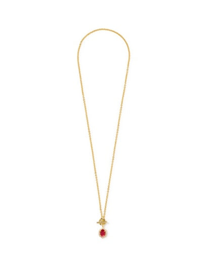 DAPHNE CRYSTAL FRAME TOGGLE NECKLACE