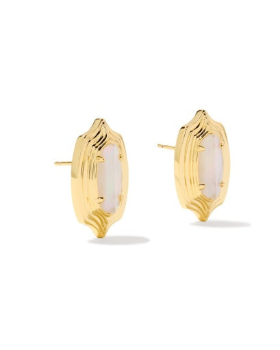 ELLIE STEPPED FRAME STUD EARRINGS