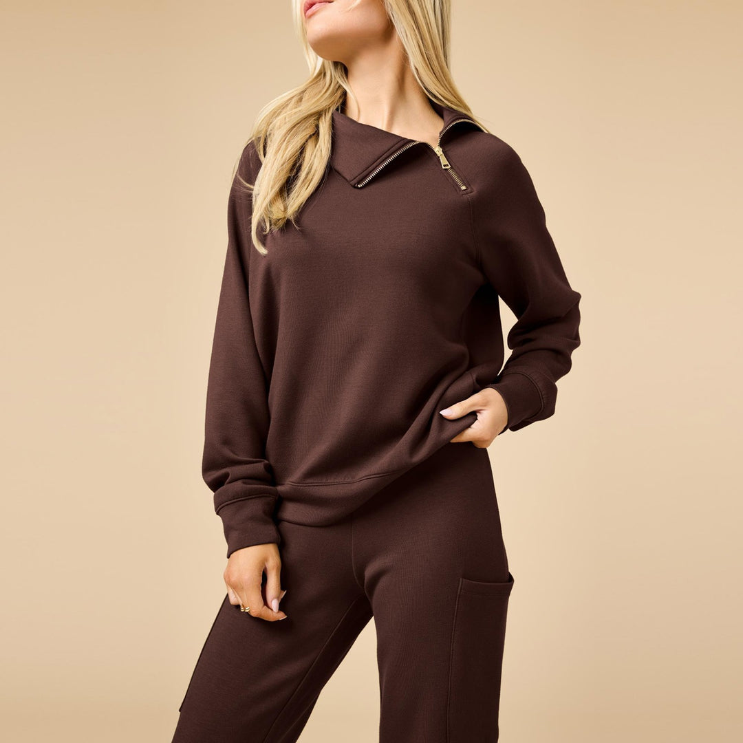 DreamTech Zip Mock Neck with Pant
