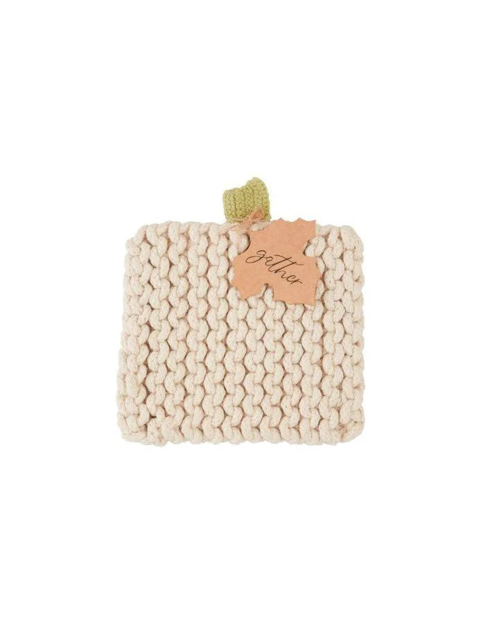 Pumpkin Knit Trivets