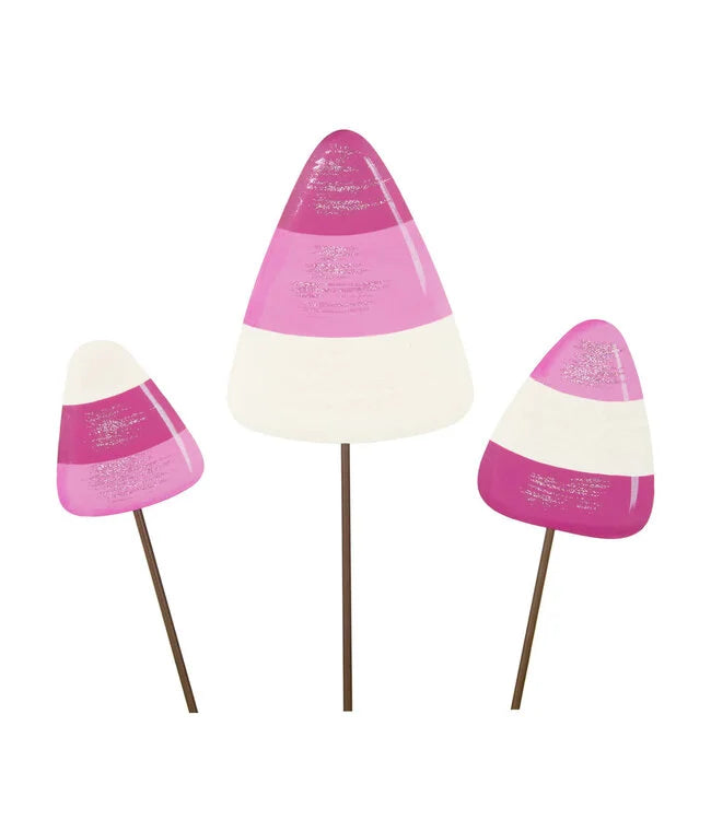 THE ROUND TOP COLLECTION Pink Candy Corn Stakes