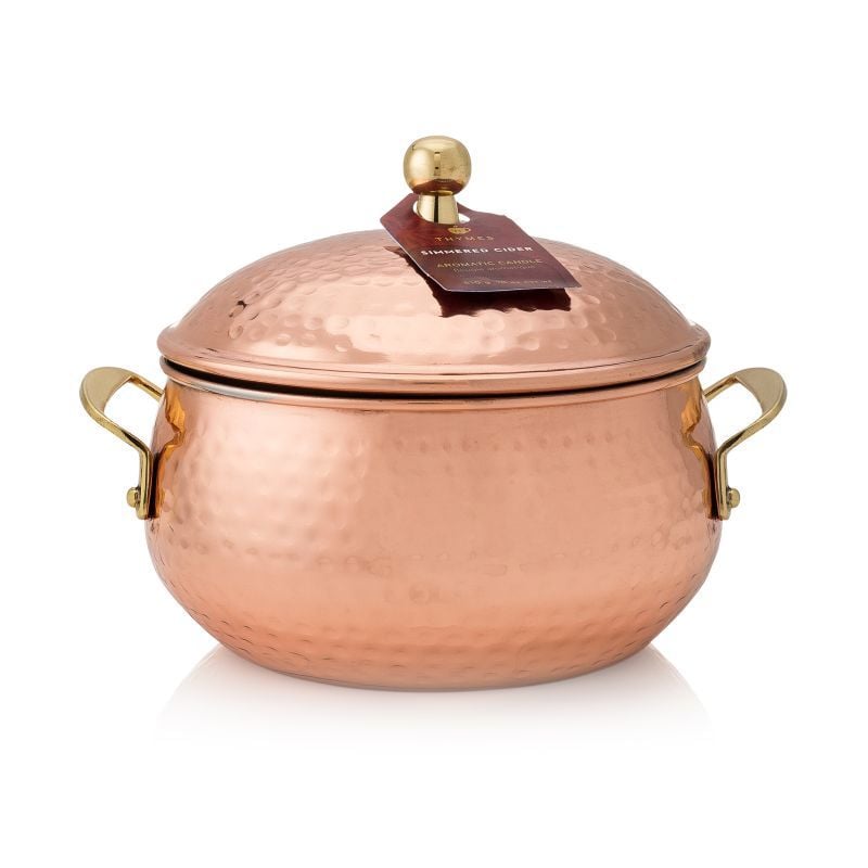 Simmered Cider Poured Candle  Copper Pot 3-wick
