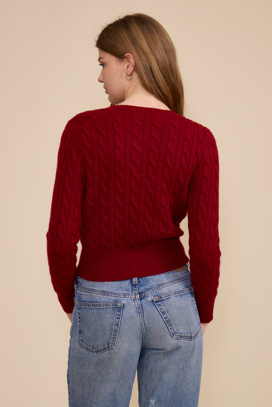 SW5831 DELIA CABLE KNIT CARDIGAN