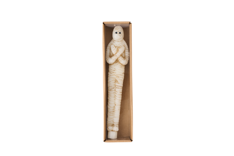 Mummy Halloween Taper Candle