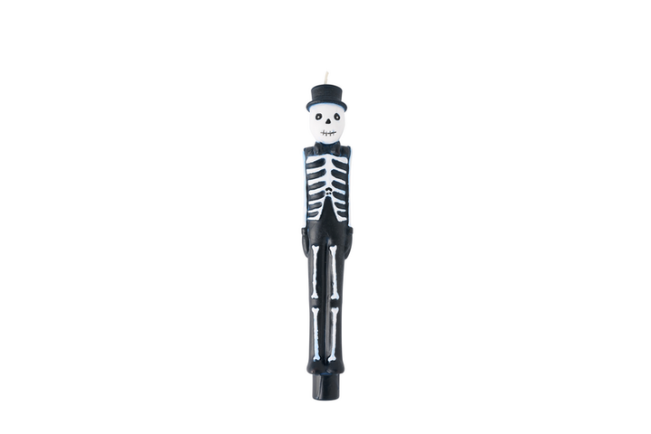 Skeleton Halloween Taper Candle