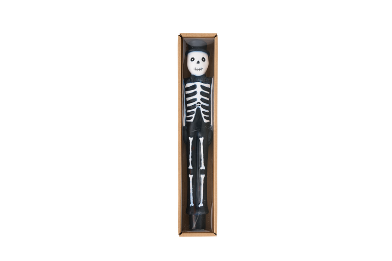 Skeleton Halloween Taper Candle