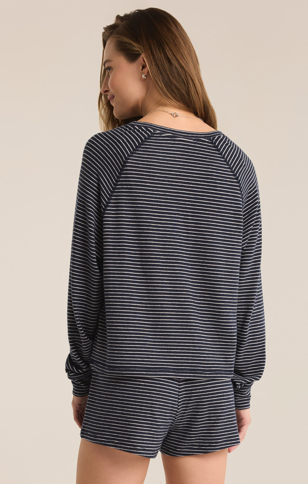 Z Supply Staying In Stripe LS Top