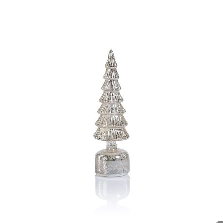 Alpine Rotating LED Tree - Antique Silver 13.00\"