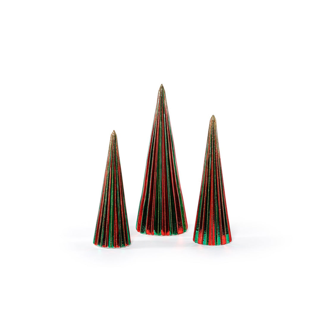 Green & Red Holiday Tree Assortment- 3 pcs Asst'd