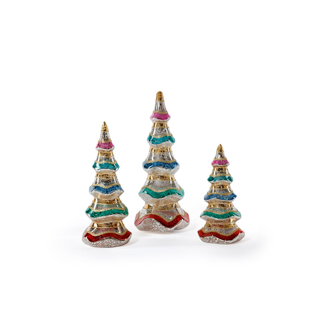 SparklePop Glass Tree, 3 pcs Asst'd Sizes