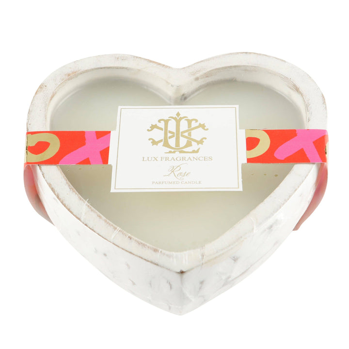 LUX FRAGRANCES - WHITE HEART BOWL-9OZ