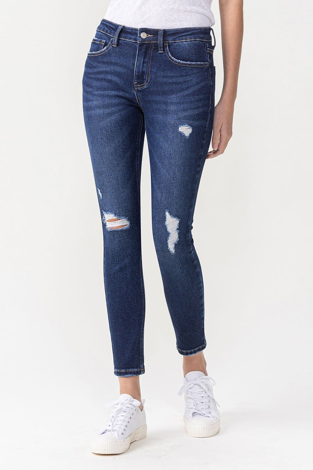 MID RISE CROP SKINNY