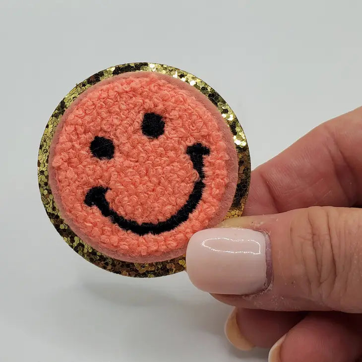 Smilie Face Chenille Patches