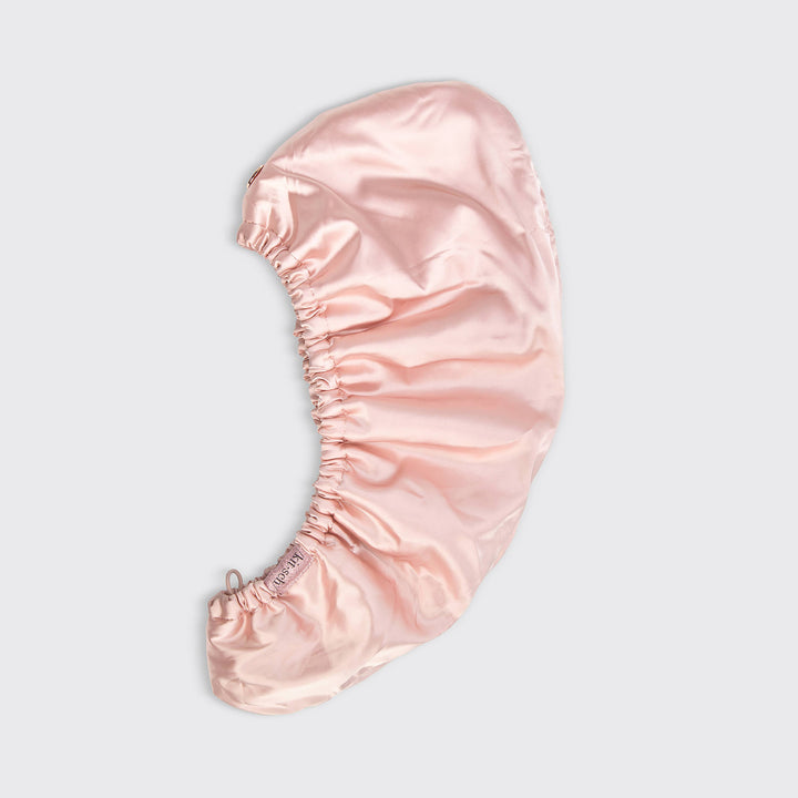 KITSCH - Satin-Wrapped Hair Towel - Blush