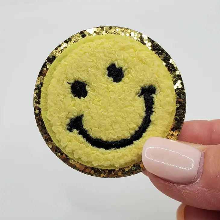 Smilie Face Chenille Patches