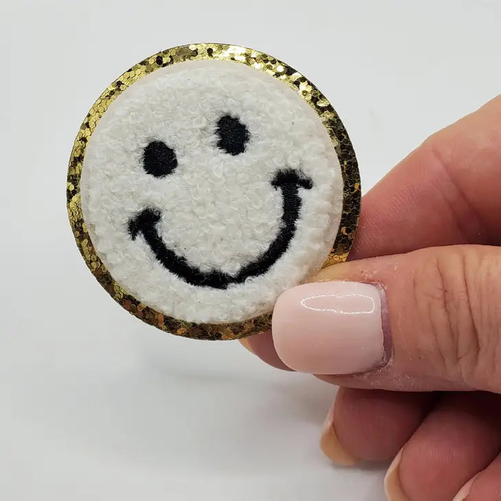 Smilie Face Chenille Patches