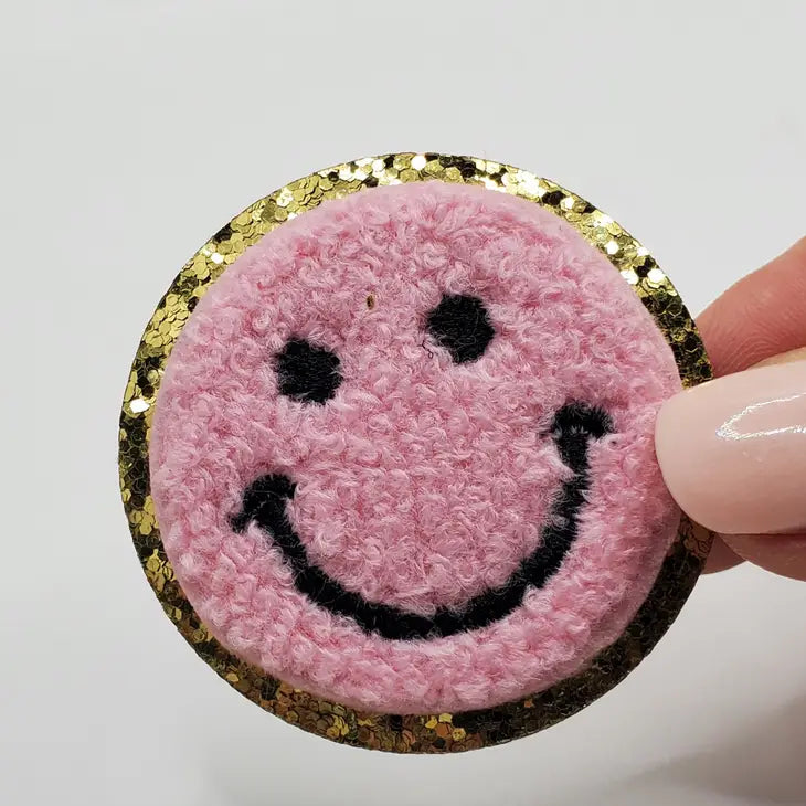 Smilie Face Chenille Patches